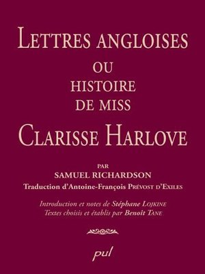 cover image of Lettres angloises ou l'histoire de Miss Clarisse Harlove